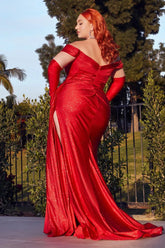 The Luna Curve Shimmer Off Shoulder Gown