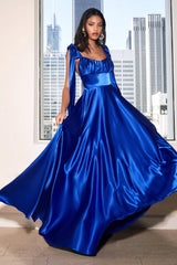 The Andalucía Sleeveless Satin Gown