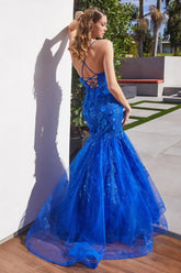 The Marion 3D Floral Glitter Mermaid Gown