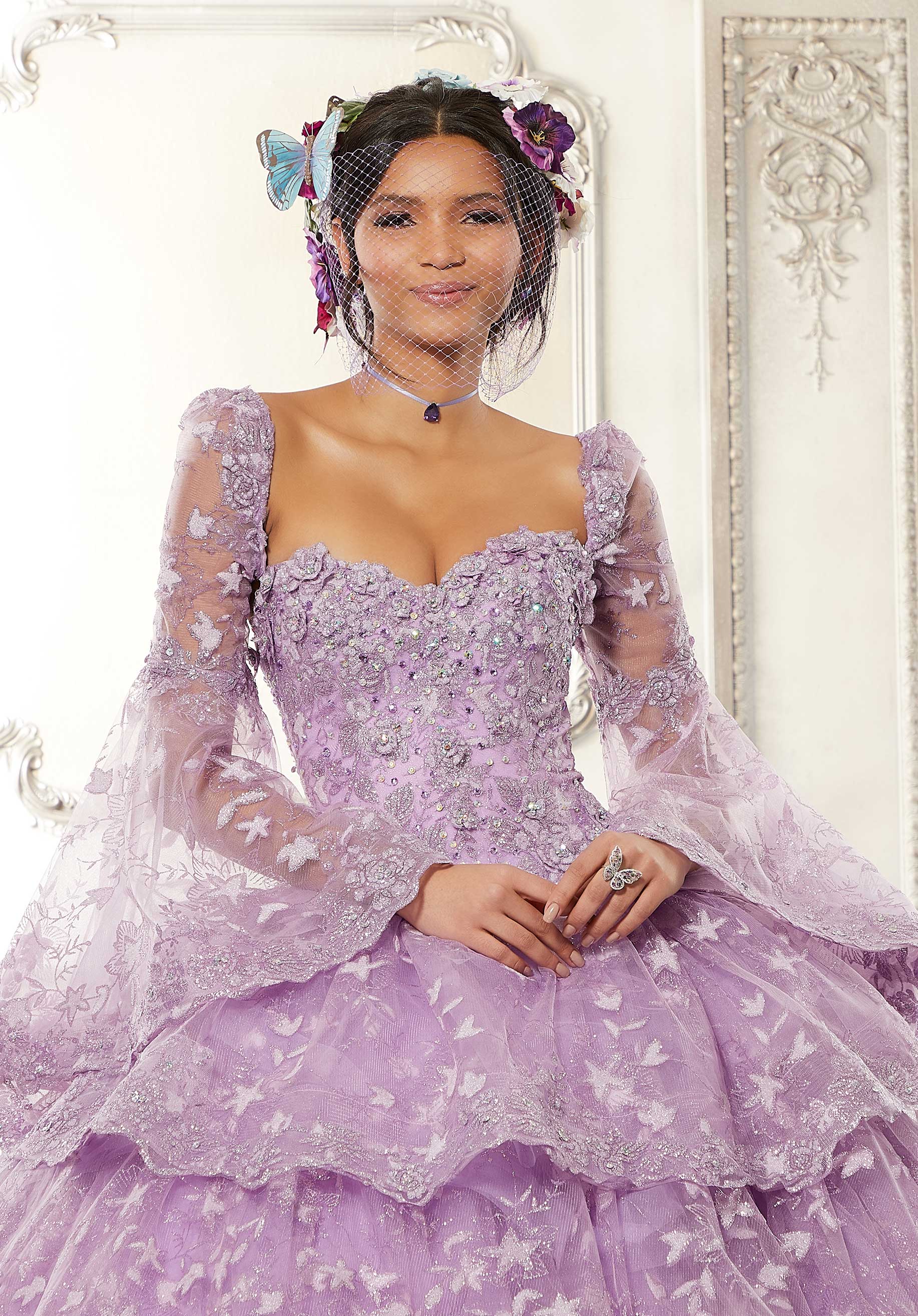 The Jazmine Sleeve Quinceanera Gown