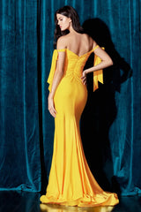 The Eleanor Fitted Off Shoulder Gown
