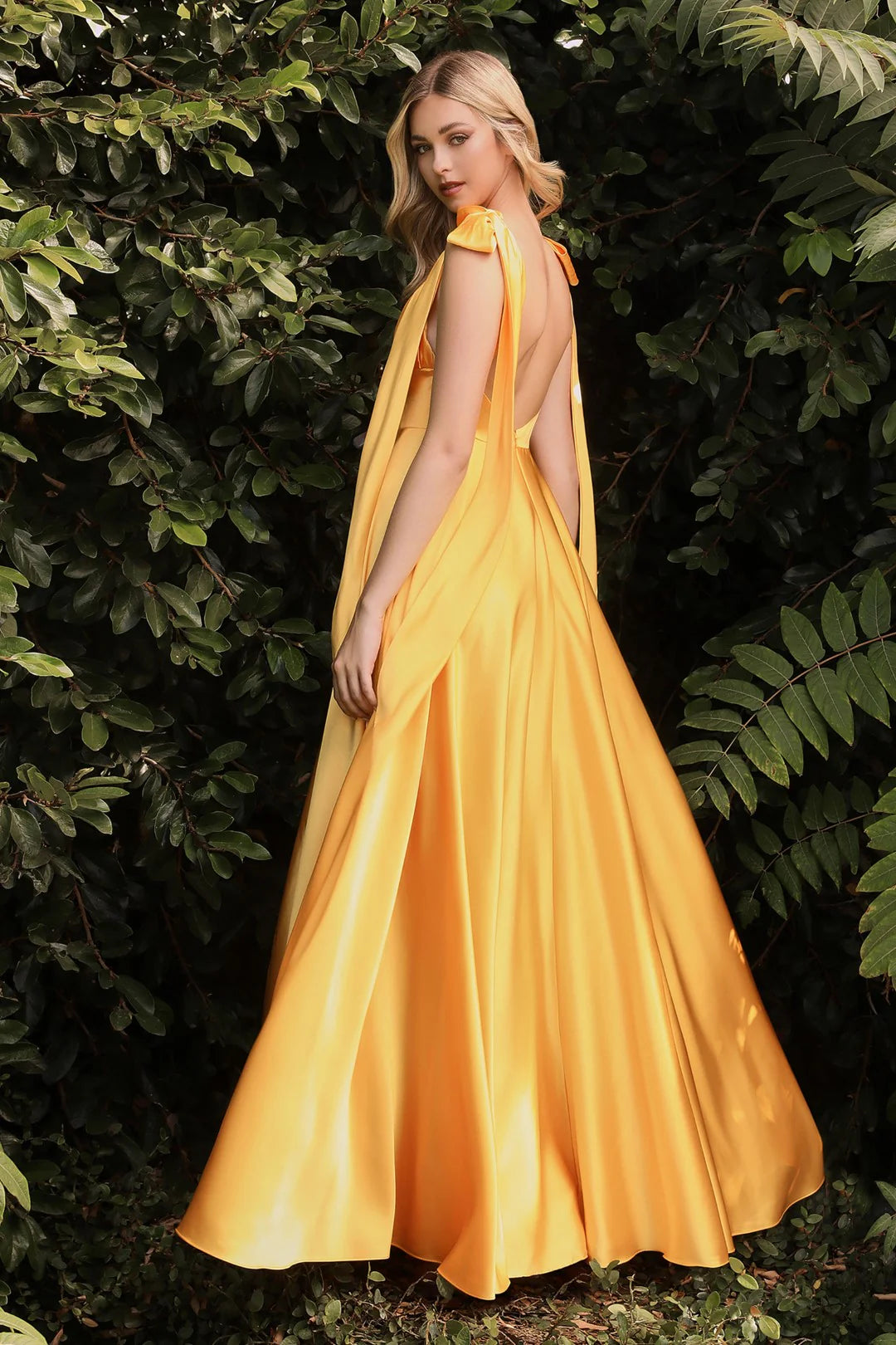The Andalucía Sleeveless Satin Gown